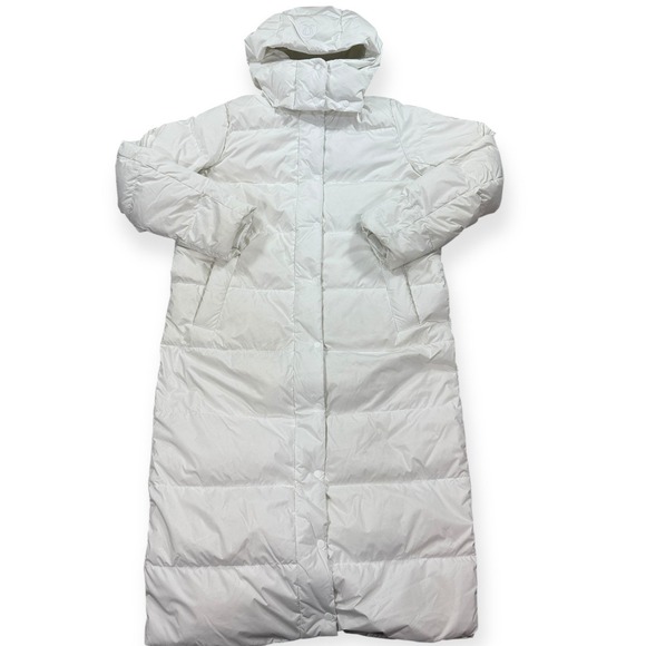 lululemon athletica Jackets & Blazers - Lululemon Jacket Women's Size 8 White Duvet Goose Quilted Wunder Puff Long Coat
